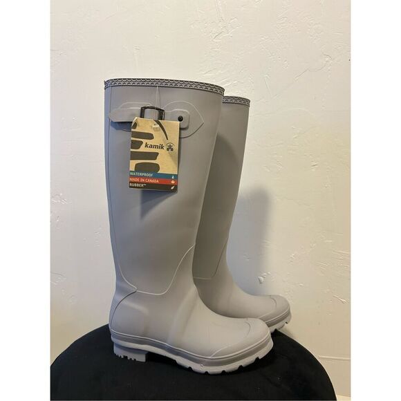 NWT KAMIK JENNIFER RAIN BOOT Light CHARCOAL - WOMENS Size 6 - Picture 6 of 12